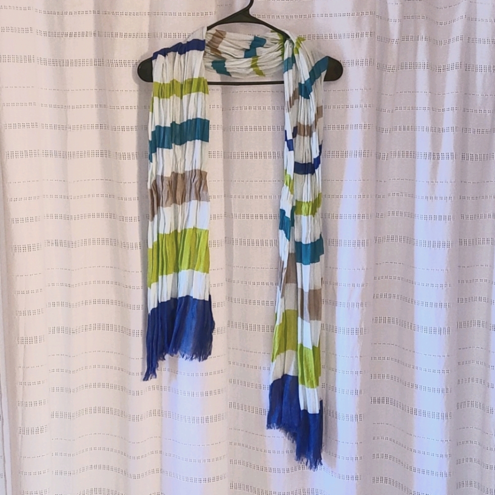Blue and green scarf